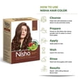 thumbnail image 6 of (5 pack) Nisha (Pack 6) Henna Hair Color Dye, Permanent Black Hair Color, 100% Grey Coverage, Dark Brown, 0.35 oz Each Pack, 6 of 9