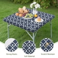 thumbnail image 4 of Boho Flowers Design Stretch Tablecloth with Secure Hem for Dining Table Decor, 4 of 6
