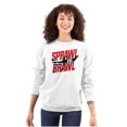 thumbnail image 3 of Sprawl and Brawl Muay Thai Fight Unisex Plus Fleece Graphic Sweatshirt Brisco Brands 2X, 3 of 5