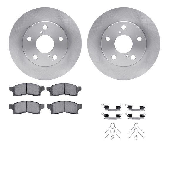 Dynamic Friction Company Front Brake Rotors with 5000 Advanced Brake Pads includes Hardware 6512-76155