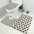 thumbnail image 2 of Brown Bigfoot Pattern Bathroom Rugs Sets 3 Piece,Toilet Cover Set,Absorbent Non Slip Bathroom Mats Sets with U-Shaped Contour Rug Toilet Rug Set, 2 of 5