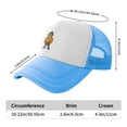 thumbnail image 6 of PAYOHTO Kids Hype Beast Skull Baseball Hat Back Adjustable Mesh Breathable Hats Sky Blue Trucker Cap Outdoor Fishing Sun Caps for Boys or Girls ages 4-10, 6 of 9