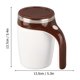 thumbnail image 2 of Magnetic Automatic Stirring Mug Stainless Steel Electric Coffee Mixing Cup 380ml Capacity, 2 of 3