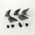 thumbnail image 4 of Rongfmy 5pcs Shape Studs Rivets for Hat Bag Leather Craft Decoration Gray, 4 of 6