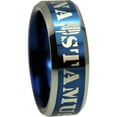 thumbnail image 4 of Una Stamus Police Tungsten Carbide Ring (Blue), 4 of 6