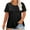 Black, variant on FAIWAD Plus Size Summer T Shirt for Women Short Sleeve Crew Neck Tee Tops Casual Loose Solid Color Basic Clothes