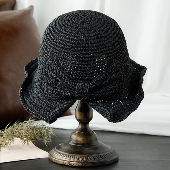Pxiakgy Womens Summer Sun Beach Straw Hat Upf50 Travel Foldable Wide Brim Summer Uv Hat with Big Bow Foldable Wide Brim Floppy Sun Hat for Women Fashion Woven Bow Sun Hat Summer Beach Hat for Women G