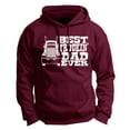 thumbnail image 1 of Trucker Shirt For Dad Best Truckin' Dad Ever Premium Hoodie Sweatshirt Medium Maroon, 1 of 3