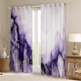thumbnail image 2 of Manfei Modern Marble Black Out Curtains for Female, Purple Gold Watercolor Curtains Pack of 2 (42x63 Each), Abstract Ombre Bedroom Curtains, Window Curtains Decor, 2 of 6
