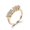 Gold Plated White, variant on Elegant Womens Gold Plated White Copper Zircon Ring Fashion Jewelry Gift For Women
