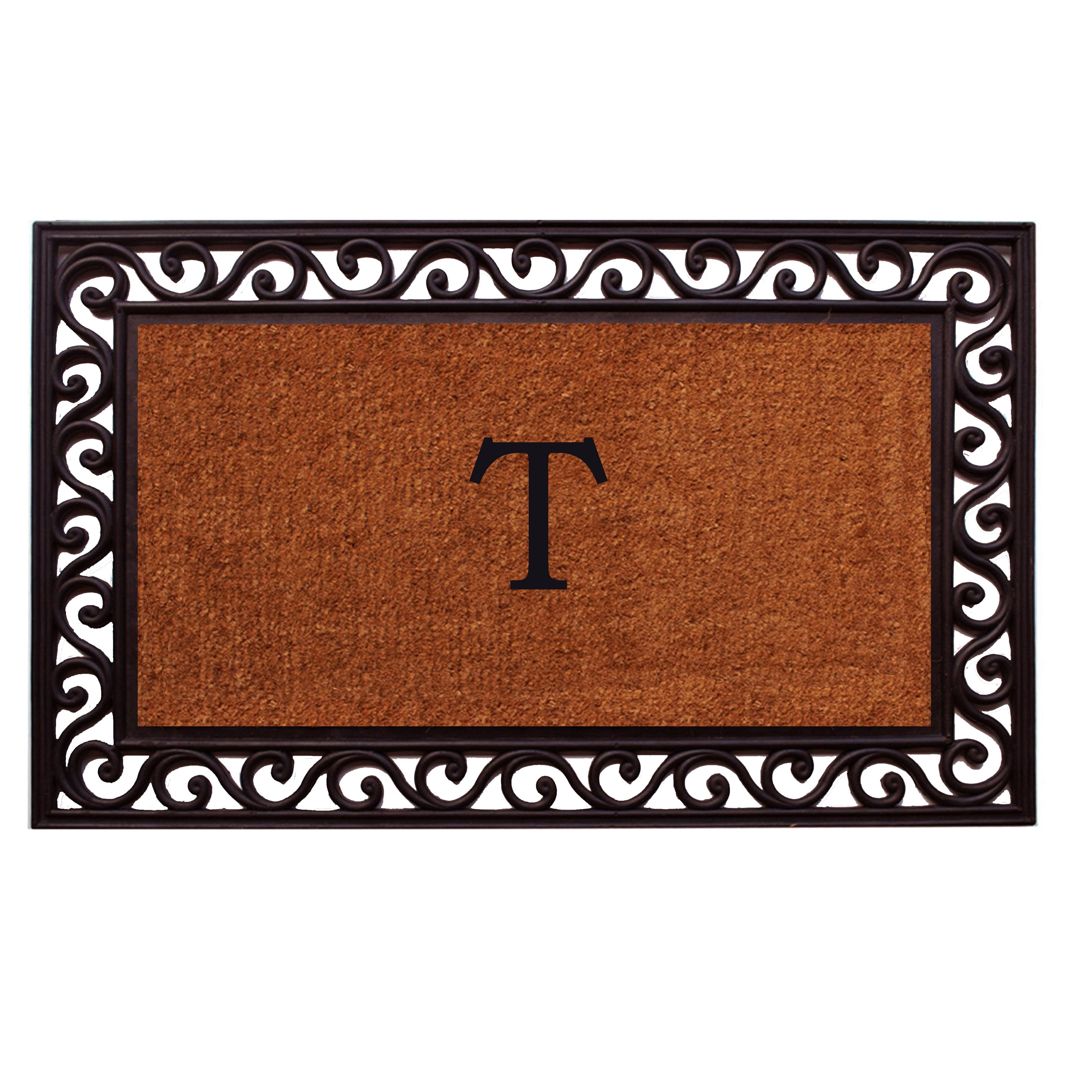 Calloway Mills Rembrandt Monogram Outdoor Doormat 18" x 30" (Letter T)