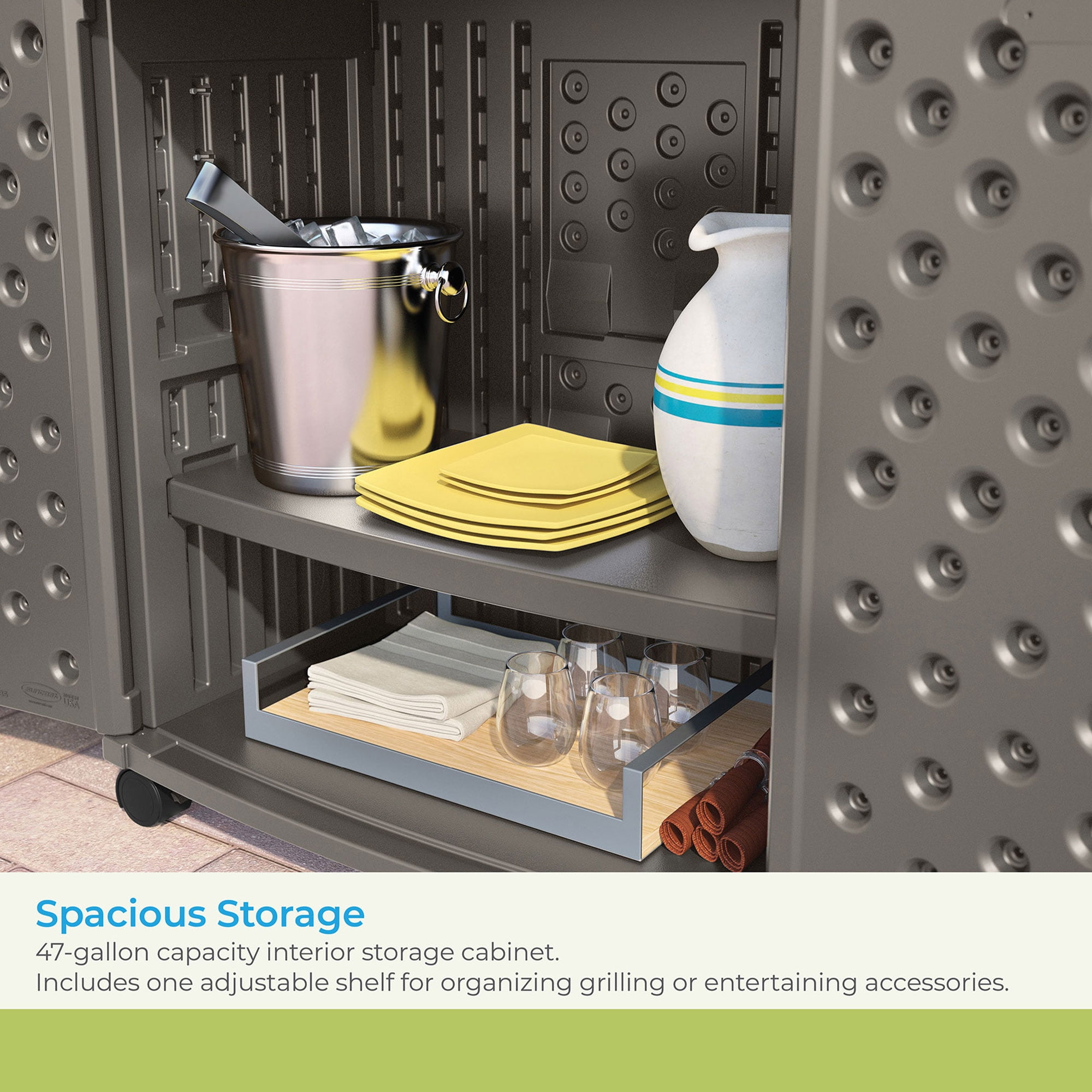 Storage Cabinet Suncast Dcp2000 Outdoor Bbq Pvc Cabinets Outdoor