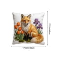 thumbnail image 3 of YiJuHui 2 PC Cute Embroidery Decorative Throw Pillow Cover, 3D Floral Sofa Bedroom Pillowcase, Soft Short Lint Home Decor Accent Pillow for Living Room 17.7in, 3 of 6
