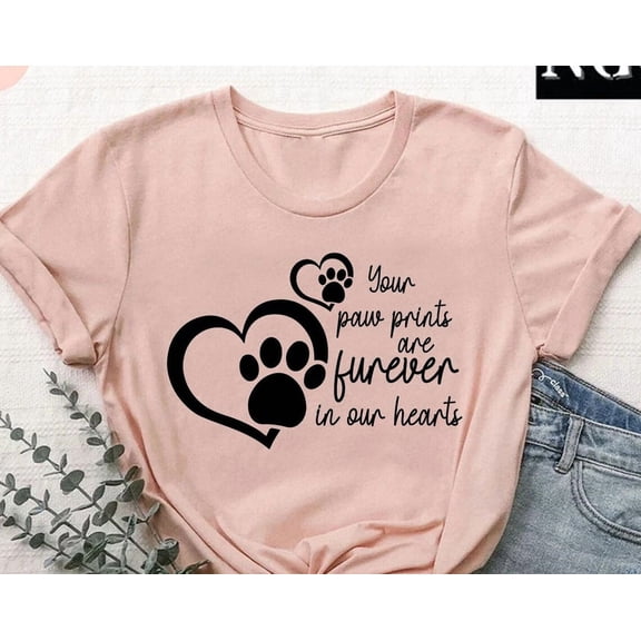 Pet Memorial Tshirt, Furever In Our Hearts, Pet Memorial Gift, Bereavement Outfit, Dog Memorial Shirt, Cat Memorial Tee, Pet Lost Gifts Cat TSHIRT All Size S-5XL