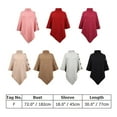 thumbnail image 2 of IDOPIP Poncho Sweater for Women Casual Trendy Baggy Cape Sweater Khaki Cozy Knitting Crochet Pullover Size F 2025, 2 of 7