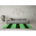 thumbnail image 3 of Ahgly Company Indoor Round Abstract Emerald Green Modern Area Rugs, 4' Round, 3 of 4