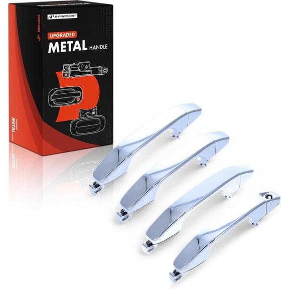 A-Premium Upgraded Metal Exterior Door Handles Compatible with Chevrolet Colorado 2015-2022 Crew Cab, Chrome, 4-PC Set, Front and Rear Driver and Passenger Side