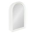 thumbnail image 4 of DesignOvation Herenshaw Modern Arched Bathroom Cabinet with Mirror, 20 x 6 x 30, White, Decorative Wooden Bathroom Mirror with Storage for Bath Medicine Cabinet or Over-the-Toilet Storage, 4 of 9