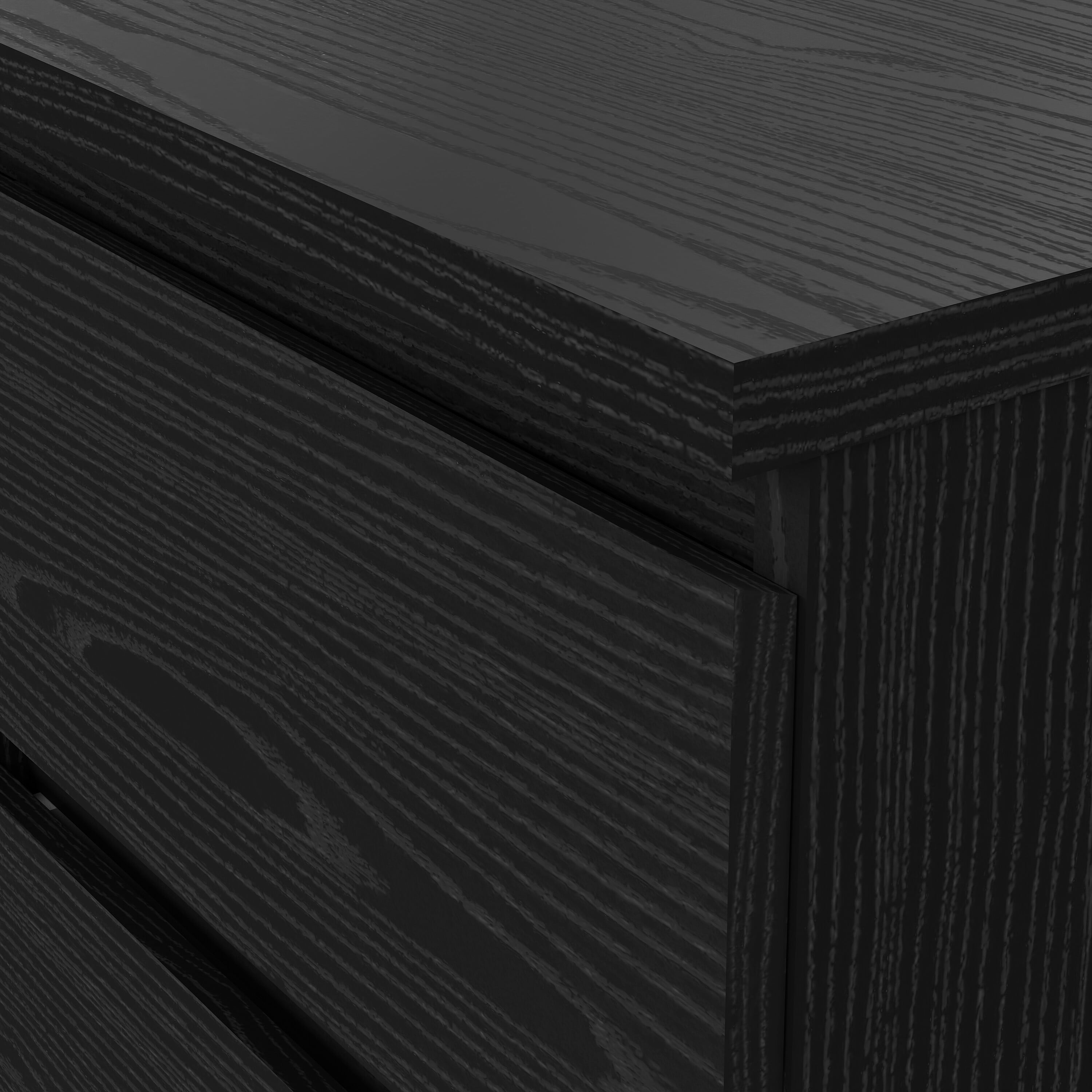 Tvilum Scottsdale 2 Drawer Wood Nightstand in Black