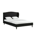 thumbnail image 2 of Rustic Manor Eloisa Linen Upholstered Platform Bed Queen Size, Charcoal, 2 of 8