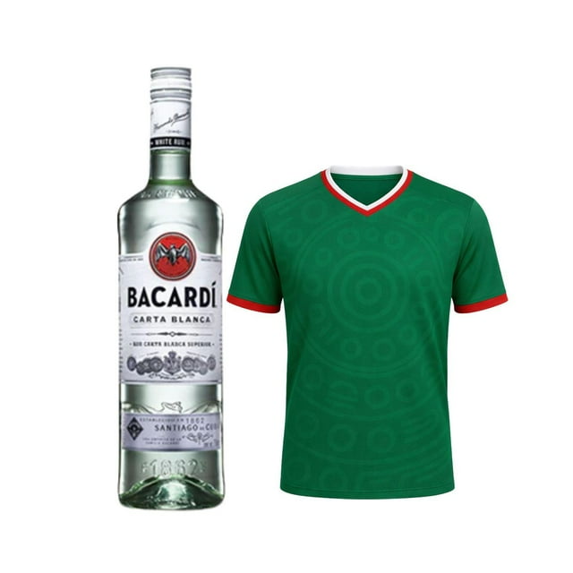 Ron Bacardi Carta Blanca 980 ml + Jersey Verde S