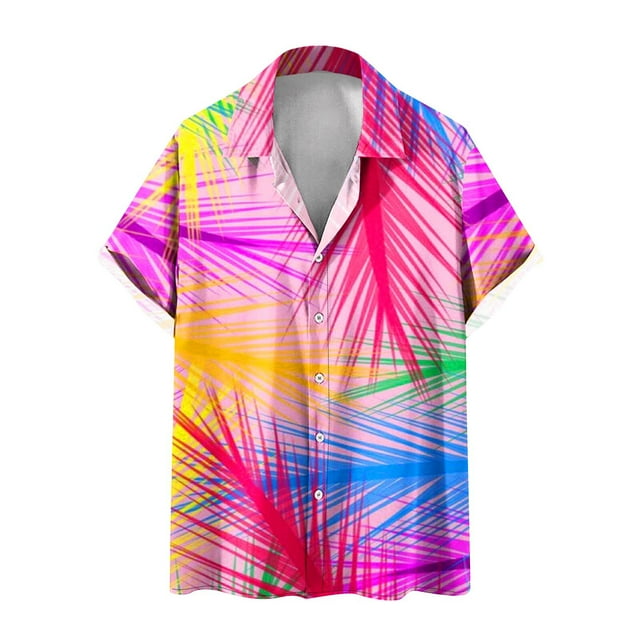 Camisas de Manga Larga para Hombres Blusa Cómoda de Cuello de Impresión, Camisa Casual de Poliéster para Uso Diario, de Fiesta Y de Primavera de Verano