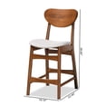 thumbnail image 4 of Baxton Studio Katya Grey Walnut Brown Finished Wood 2-Piece Counter Stool Set, 4 of 8