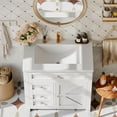 thumbnail image 3 of Lacoo 30'' Bathroom Vanity with Resin Sink, Wood Bathroom Storage Cabinet with Drawers and Shelves for Bathroom, White, 3 of 8