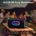 thumbnail image 2 of Portable Bluetooth Speaker, IPX7 Waterproof Wireless Speaker, 35W Loud Stereo Sound, 30H Playtime, 10 Colorful RGB Lights, TWS Pairing, Bluetooth 5.4 for Outdoor/Home/Party, Gift Ideas, 2 of 9