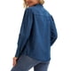thumbnail image 3 of BLUSA CHIC para Mujeres de Mezclilla con Mangas Largas Abullonadas y Botones, Camisa con Bolsillo, Top Casual de Jeans S Azul Oscuro, 3 of 6