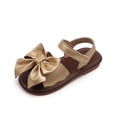 thumbnail image 6 of Tigivemen Toddler Girls Sandals Summer Water Shoes Casual Open Toe Beach Shoe Princess Girl Dressy Sandal with Bow Gold Size 6, 6 of 8