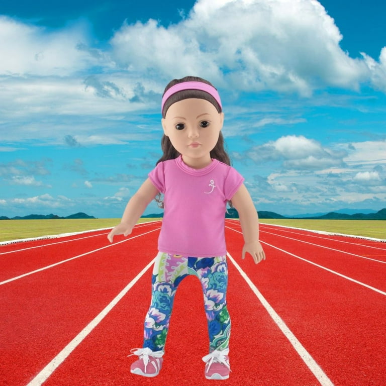 Emily Rose 18 Inch Doll 5 Piece Sports Exercise Yoga Running