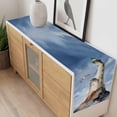 thumbnail image 4 of Beach Lighthouse Table Runner - 90 Inch Long, Kitchen Dining Table Runner Dresser Scarves, Coastal Ocean Sky Birds Oil Painting Farmhouse Decor for Coffee Tables Wedding Party Banquet, 4 of 8