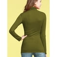 thumbnail image 4 of Made by Johnny Women's Long Sleeve Ribbed Turtleneck Pullover Sweater XL OLIVE, 4 of 6
