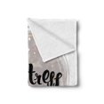 thumbnail image 2 of Saying Soft Flannel Fleece Throw Blanket, No Stress Relax Lettering Brush Stroked Style on Vortex, Cozy Plush for Indoor and Outdoor Use, 50" x 70", Dark Brown Pale Grey, by Ambesonne, 2 of 5