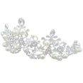 thumbnail image 3 of KAKOWELY Corona de novia con diamantes de imitación y perlas barrocas, accesorio para el cabello, 3 of 4