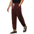 thumbnail image 4 of INSPIRE CHIC Sequins Drawstring Pants for Men's Elastic Waist Nightwear Club Shiny Jogger 30 Red, 4 of 5