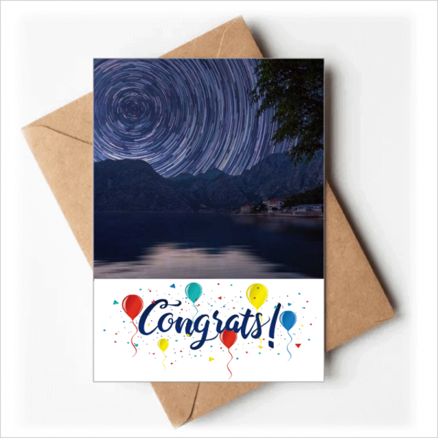 Año luz de estrellas oscuro cielo de la noche Sobre de la Carta de felicitación de la tarjeta de matrimonio