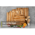 thumbnail image 7 of (5PCS) 16 INCH Round Teak Cutting Board with Hand Grip and Juice Groove,Cutting Boards for Kitchen,Heat and Water-Resistant,Food-Grade Safe,Easy to Clean,Natural, 7 of 7