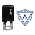 thumbnail image 1 of Printtoo A Alphabet Swirl Border Triangle Monogram Initial Self Inking Rubber Stamp Office Stationary, 1 of 3