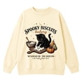 thumbnail image 4 of ZHOGXU Halloween Themed Girls Cat Pumpkin Letter Print Pullover Sweatshirt Long Sleeve O Neck Top For Kids Comfortable Outdoor Play Wear,Beige,5-6 Years, 4 of 4
