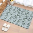 thumbnail image 3 of Green Leaves Front Door Rugs 2x3 ft Hand-Painted Modern Spring Leaf Plant Teal Green Botanical Blue Small Rug for Entryway Non Slip Washable Bathroom Door Mat Absorbent Floor Mat for Indoor Entrance, 3 of 9