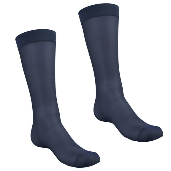Mens Ultrathin Sheer Formal Dress Suit Sock Casual Business Socks Breathable Over Calf Stockings with Reinforced Toe