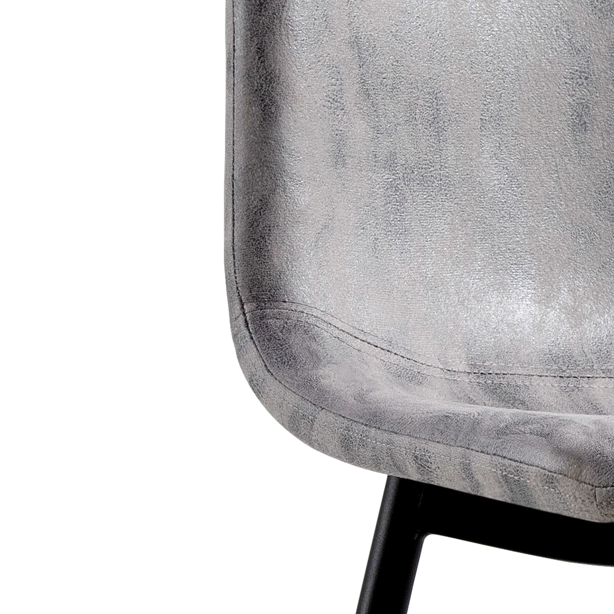 PU Dining Chairs Modern Chair Set of 2,Gray