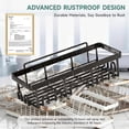 thumbnail image 6 of Veken Shower Caddy 6-Pack, Advanced Rustproof Design, No Drilling Adhesive Shelves, Rack with Soap Holder, Large Capacity Bathroom Organizers and Storage, Wall-Mounted Kitchen & Home Decor, Black, 6 of 14