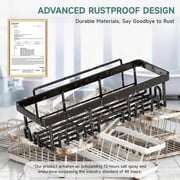 Veken Rustproof Shower Caddy 6-Pack, Heavy-Duty Wall Shelves Users Recommend for Bottles, Soap and Large-Capacity Bathroom Organization, Black