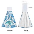 thumbnail image 4 of 2PCS Velcro Hangable Hand Towels Quick-Drying Hanging Kitchen Towels for Kitchen & Bathroom Marine Organismsd, 4 of 7