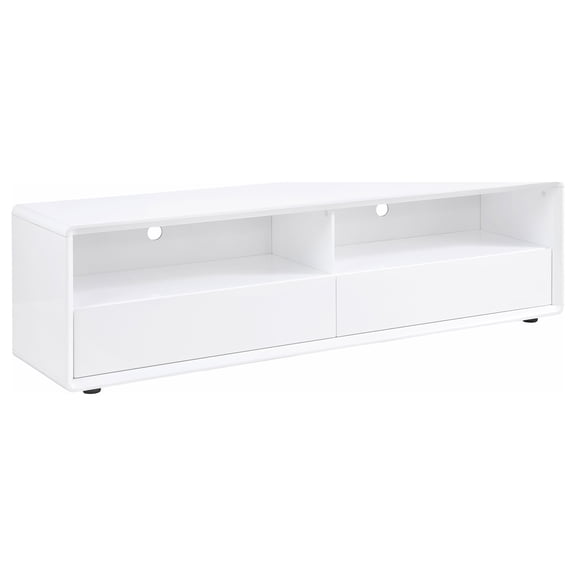 Ellice 71-inch TV Stand Media Console White High Gloss