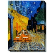 Wildon Home Cafe Terrace at Night Canvas Art by Vincent Van Gogh Modern - 31'' X 27''