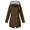 O-Brown, variant on 2025 Women's Vintage Midi Long Trench Coat Jean Jacket Loose Fit 2X Down Jacket Double Breasted Denim Jacket Women Windbreaker Trench Coat with